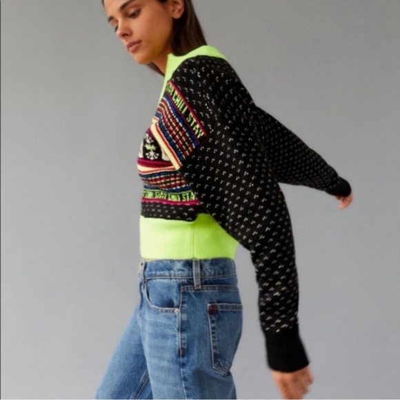 Urban Outfitters BDG Cropped Sweater Half Zip - Picture 3 of 8